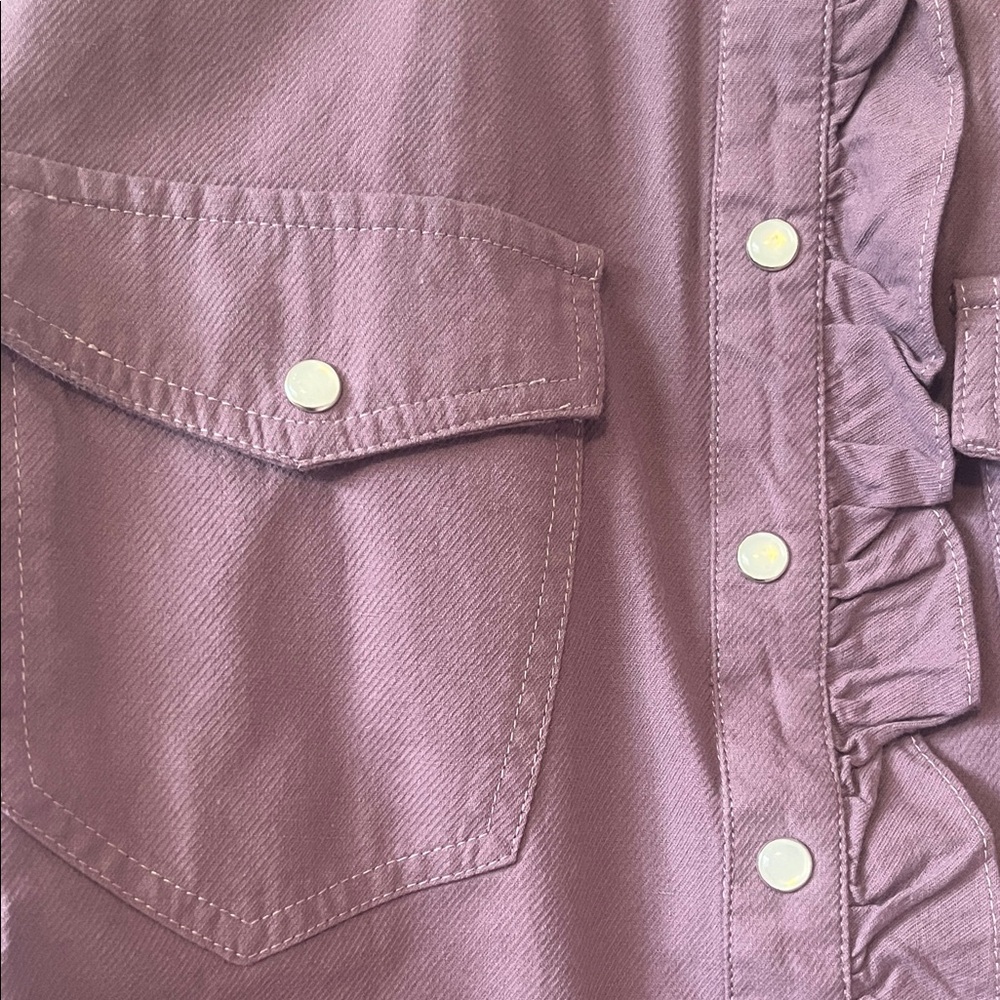 Men's Classic Purple Ruffle Shirt - Picture 3 of 4